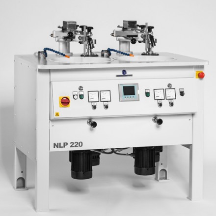 Lapping and polishing machines with horizontal overarm